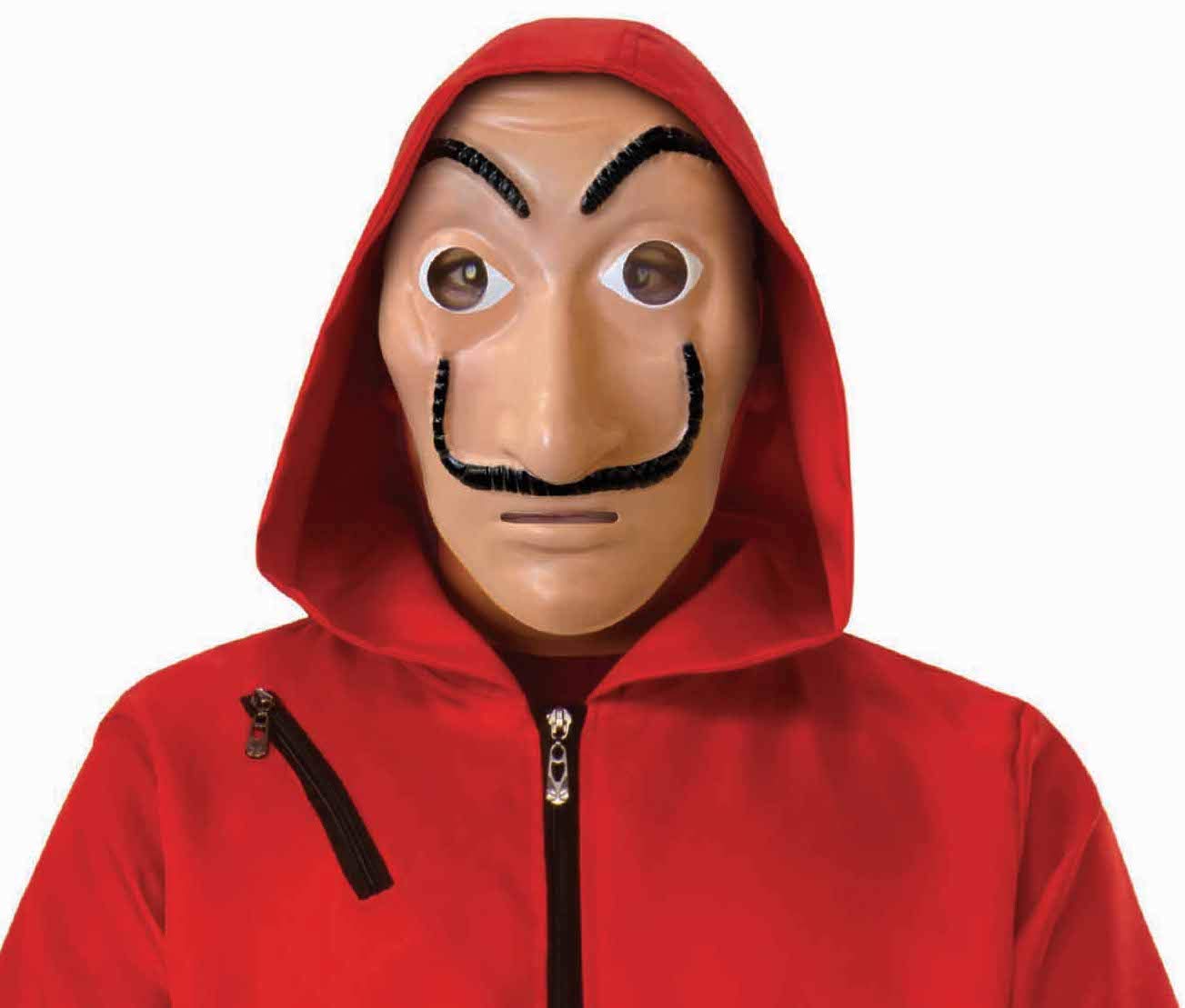 Rubie's Men's Money Heist Half-Mask, As Shown, One Size