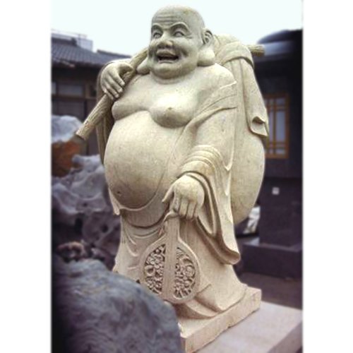 Amazon｜布袋 七福神 砂岩彫刻 幸運の神 笑顔の布袋様 開運 風水