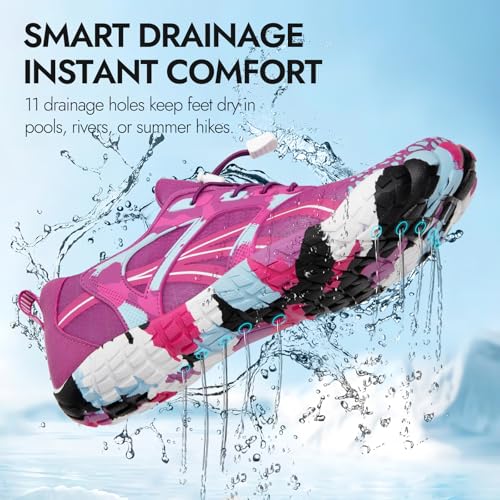 Image of ATHMILE Barefoot Water Shoes Women Men Wide Non Slip Aqua Beach River Pool | Quick Dry Swim Kayak Lake Hiking Surfing Boating Fishing Diving Rock Climbing Cruise Ship Essentials
