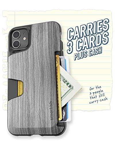 Image of Smartish iPhone 11 Wallet Case - Wallet Slayer Vol. 1 [Slim + Protective] Credit Card Holder - Drop Tested Hidden Credit Card Slot Cover for Apple iPhone 11 - [Graspin' Aspen]