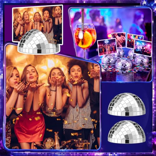 Image of Leinuosen 24 Pcs Disco Ball Place Card Holders Photo Stand