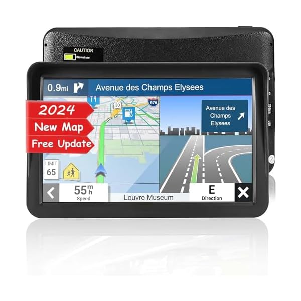 GPS Car Navigator, 9 Inch Display, Voice Guidance, Lifetime Maps with Voice Guidance and Speed Camera Warning 2D&3D map Americas Maps Free Lifetime Map