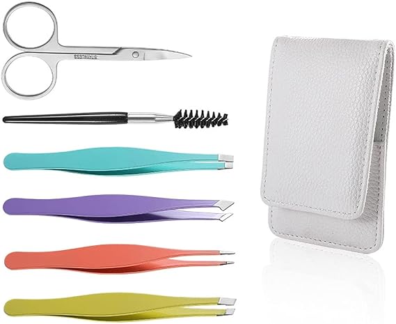 6 Pcs/set Full Size Eyebrow Tweezers Women for Eyebrow/hair Removal Professional Kit Precision Set