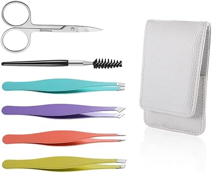 6 Pcs/set Full Size Eyebrow Tweezers Women for Eyebrow/hair Removal Professional Kit Precision Set