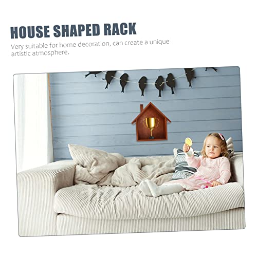 Support de rangement mural en bois étagère maison décorative intérieure - 7