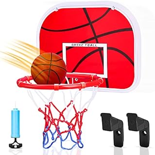 Dreamon Kids Basketball Hoop and Backboard Set,Wall Mounted with Net Ball and Pump Portable Indoor Outdoor Sport Toys for Kids