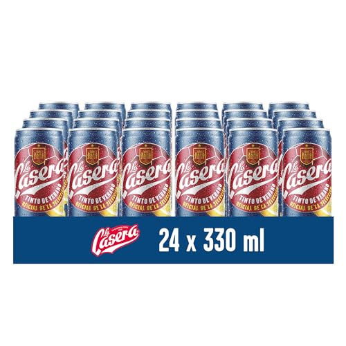 La Casera Tinto de Verano con Limón sin Alcohol 0,0% - Lata, Pack 24 x 33 cl