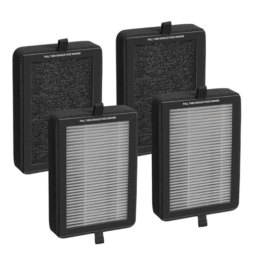 Image of LV-H128 True HEPA Replacement Filter, Compatible with LV-H128 Air Purifier, 3-Stage H13 True HEPA Filtration System, 4 Pack