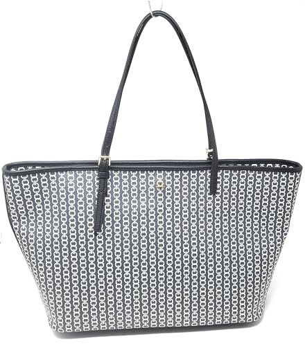 Tory Burch Women's Gemini Link Tote Handbag (Black Gemini Link)