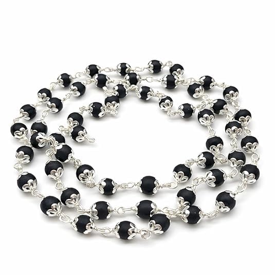 100% Natural Unpolished Karungali Malai Original 8mm | Certified Karungali Mala Original Elastic Thread | Black Ebony Wood Necklace for Spiritual Growth & Meditation-image-7
