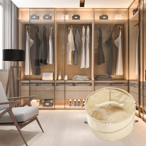 Tiure Large Hat Pop Up Bag Storage And Travel Box For Big Round Hats And Caps Expands And Keeps Out Dust And Dirt Perfect For Cover Cowboy Sun Beach Hats, 19 Inches Diameter #TOP5