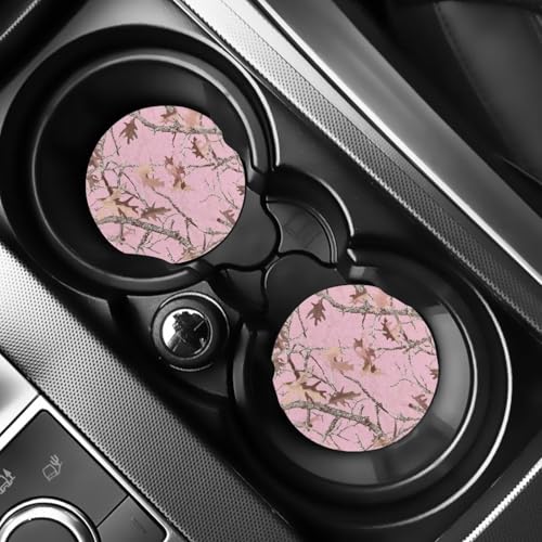 Portavasos para autos Jeiento rosa camuflaje 2 piezas miniatura 7