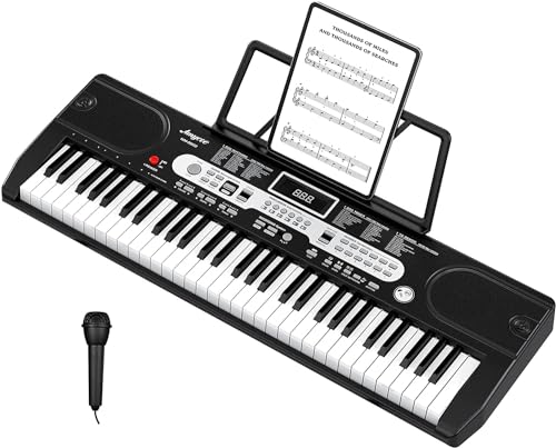 Image of 61-Key Portable Keyboard, HIPS Material, Compact Design, No Accessories, Perfect for Beginners, Ideal for Home Practice