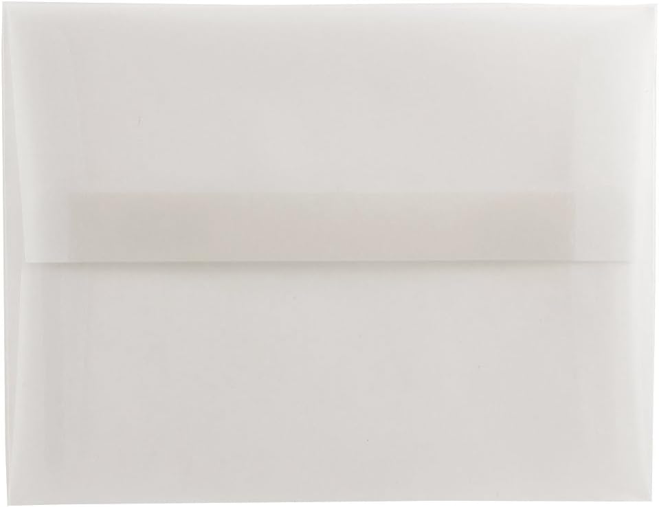 JAM PAPER A6 Translucent Vellum Envelopes - 4 3/4 x 6 1/2 - Clear - Bulk 250/Box