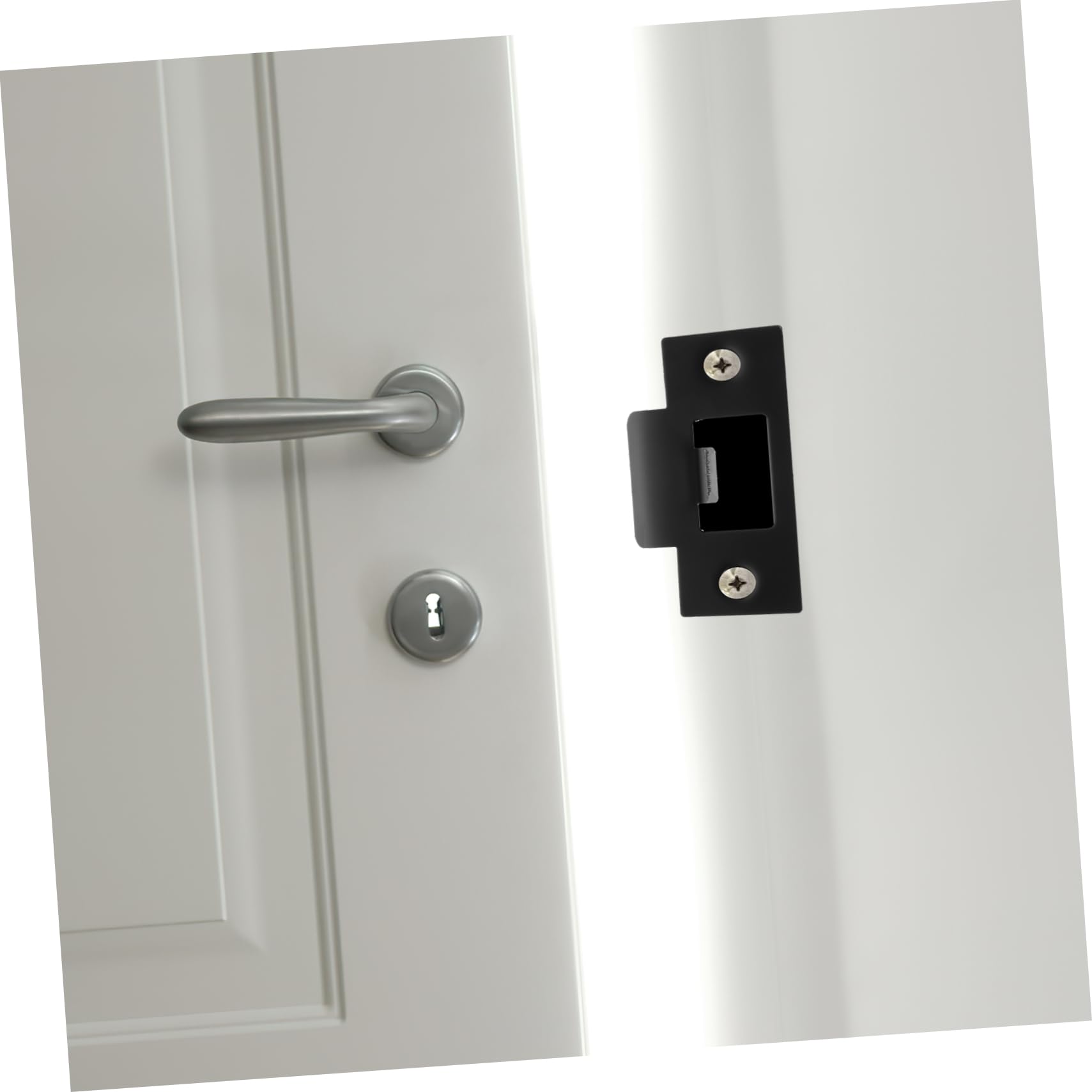 SHINEOFI 5 Ensembles Plaques De Renforcement Inoxydable Pour Serrures De Porte De Compatibles Avec Serrures À Pêne Accessoires De Porte Intérieure 4 Pièces * 5
