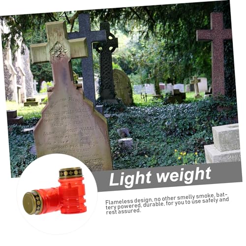 2 Velas LED para Cementerio con Luz Suave de Plástico de Larga Duración 5