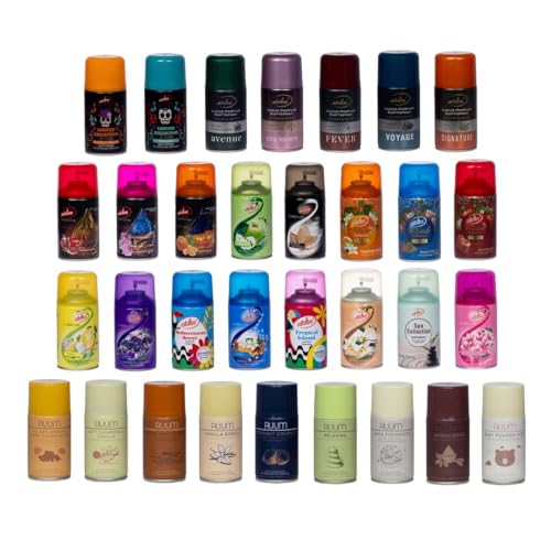 Laro Exklusiver Ruum/Airline Mix12 Stk Verschiedene Hochwertige Düfte Nachfüller für Automatische Spender Raumduft 250ml pro Dose
