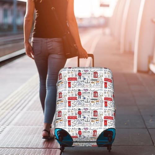 Housse de protection valise XL polyester blanc lavable bagage grand format