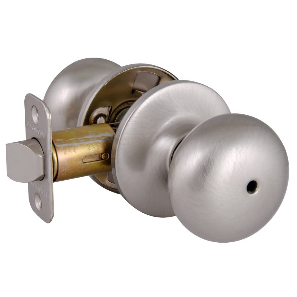 Design House 753319 Cambridge 2-Way Latch Privacy Door Knob, Satin Nickel Finish
