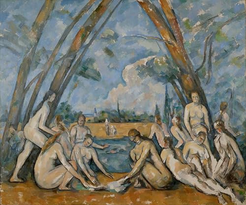 Impression Peinture Huile Les Grandes Baigneuses Cézanne toile arts