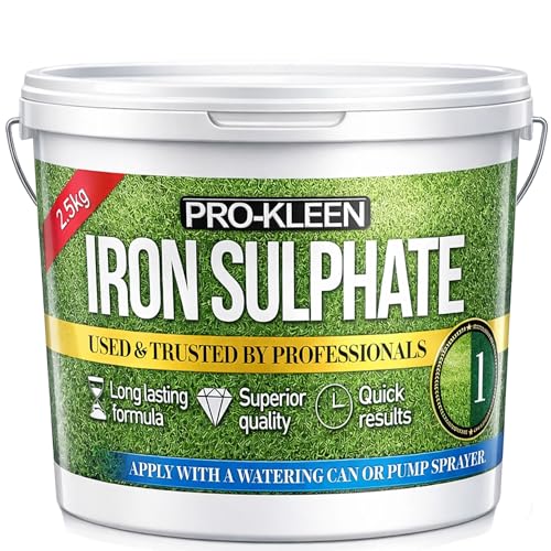 Pro-Kleen 2.5 KG PREMIUM Iron Sulphate (Makes up to 2500L When Diluted & Covers up to 2500m2) - Iron Lawn Conditioner and Turf Hardener. Dry Powder soluble in water 232861 Packaging May Vary