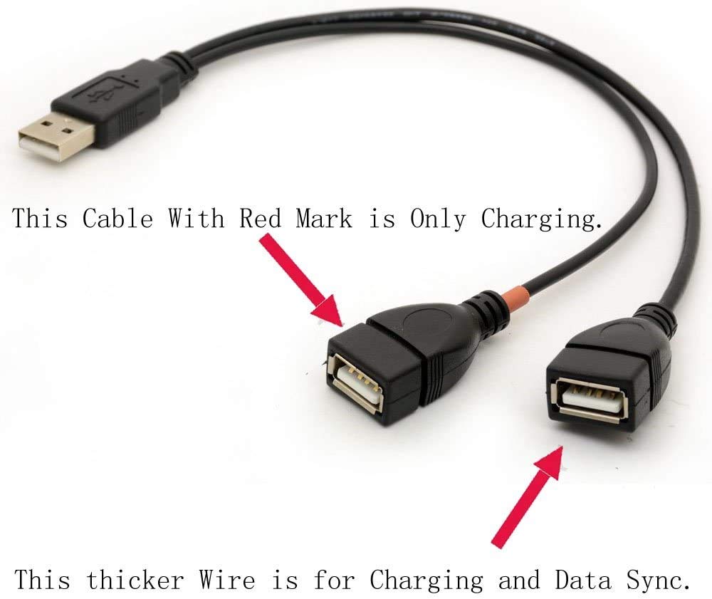 Cavo Usb Y Splitter Usb 2.0 Power Enhancer Hub Adapter Cavo Di Prolunga