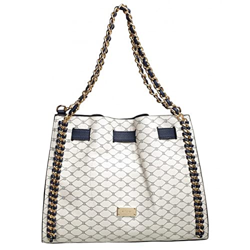 Bessie London Logo Print Ring Gold Chain Ladies Shoulder Handbag