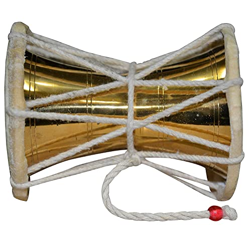 Shiva Damru traditionnel en laiton fait main, cadeau spirituel de 12 cm