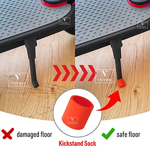 Vestigia® - Funda de goma Kickstand compatible con Xiaomi M365 1S Essential Pro AOVO - Calcetín de estacionamiento para scooter eléctrico para soporte - Reparación de repuestos para E-scooter