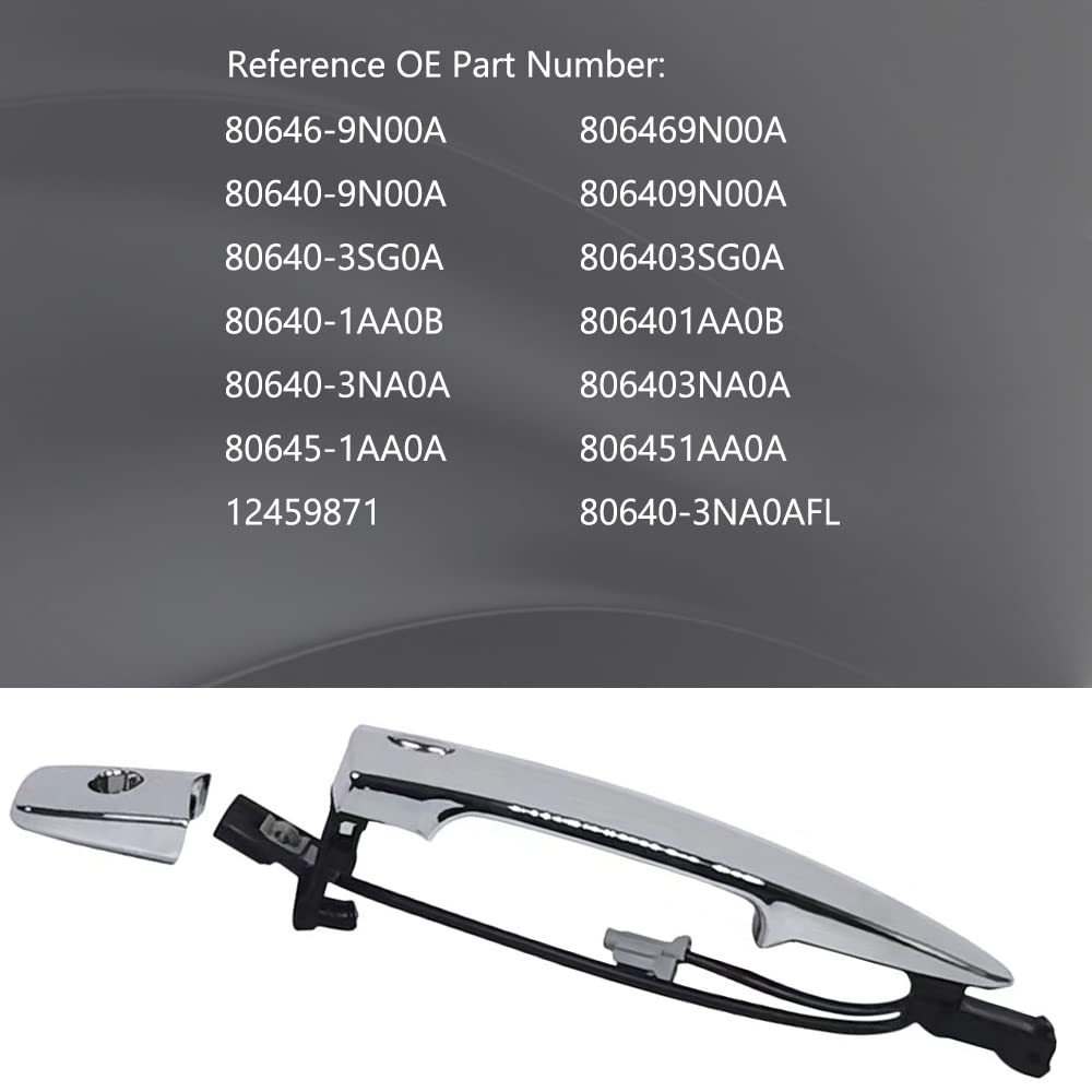 Exterior Door Handle for 13-16 Nissan Sentra 09-15 Maxima 09-15