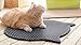 Moonshuttle Black Hole Cat Litter Mat, Headshape, Dark Gray