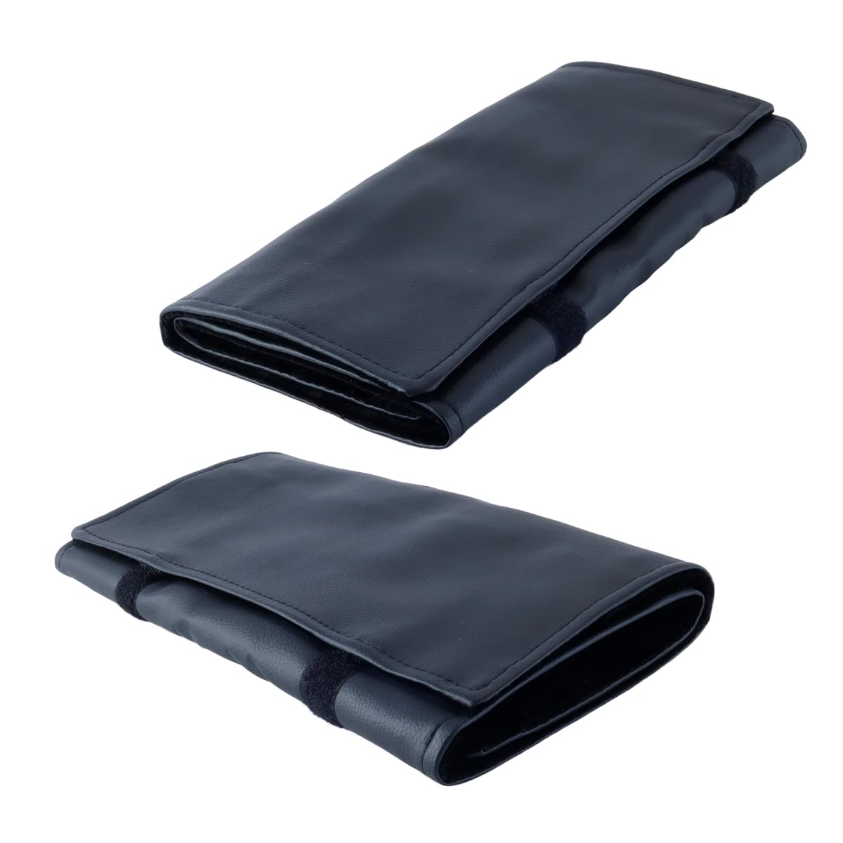 Ausi Organizador de viaje plegable para joyas, bolsa de almacenamiento para collares, pulseras y pendientes, color negro, con capacidad para 16 collares y banda elástica.