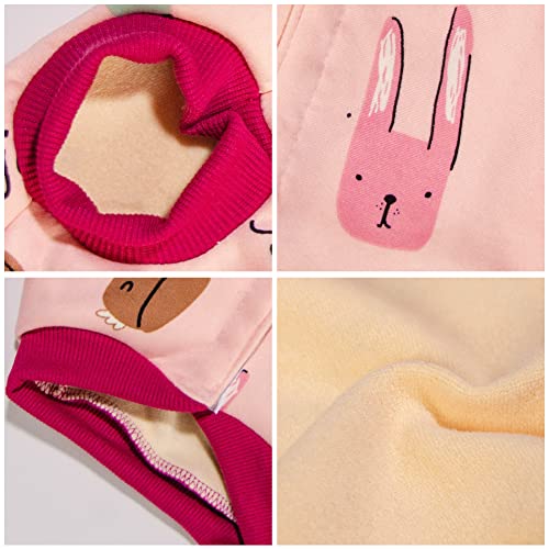 Image of Kukaster Puppy Recovery Suit - Winter Fleece Wound Protective Clothes, Warm Dog Vest, Windproof Spay Recovery Suit (RSS07-pink red-m)