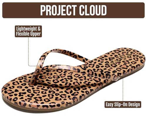 Image of Project Cloud Flip Flops for Women Footwear- Lightweight and Memory Foam Insole Sandals for Women 2026 - Durable Non-Slip Beach Essentials Flats for Women Sandals (Foundations)