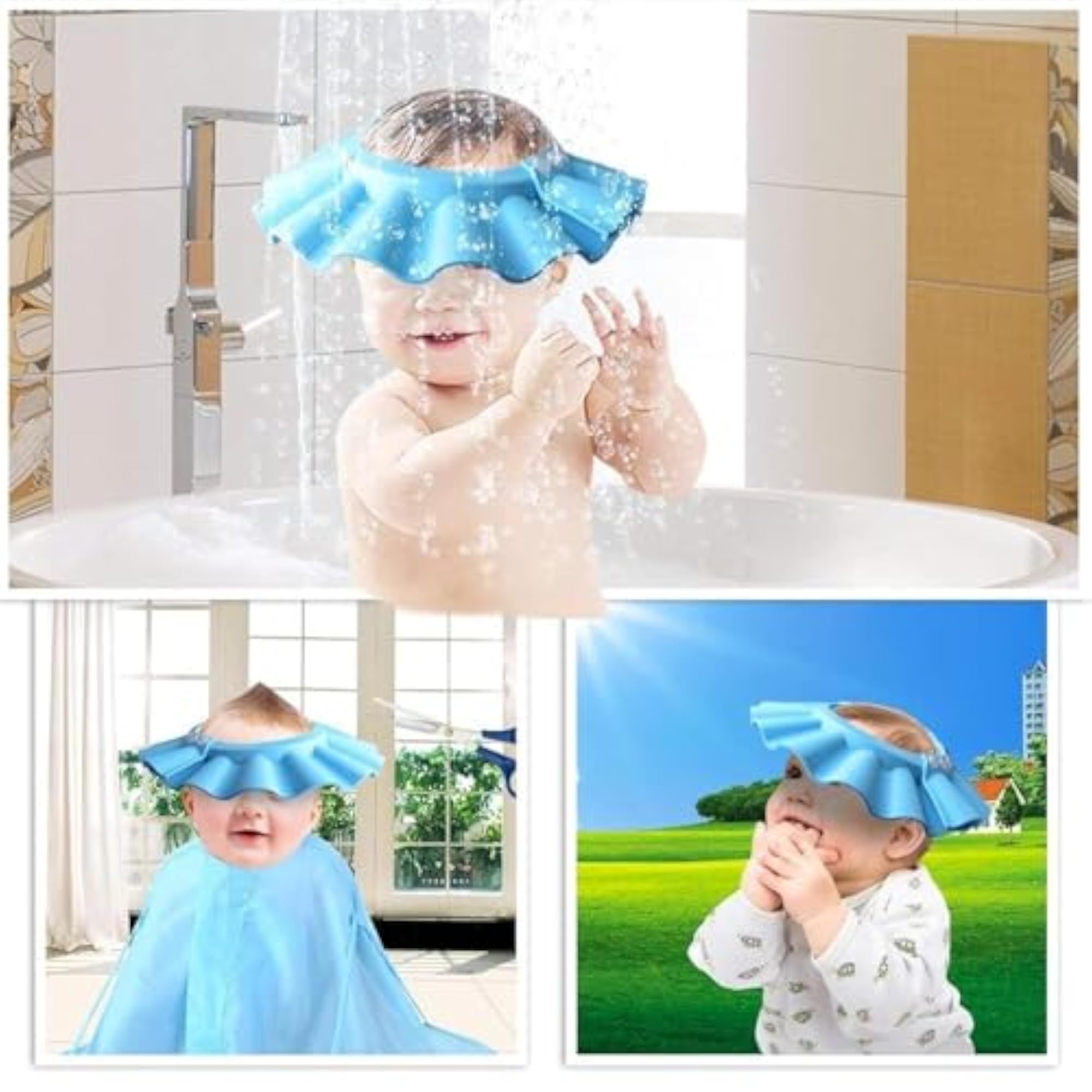 Children's Soft Adjustable Bath Hair Wash Cap