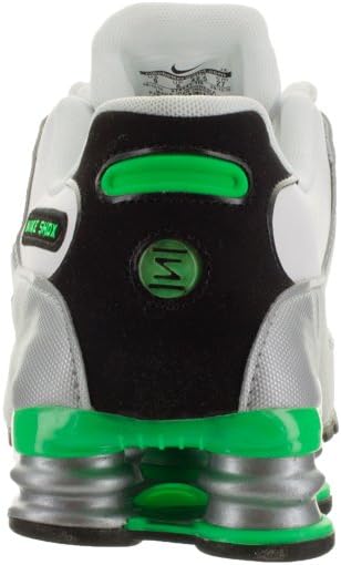Nike Men's Shox NZ White/Black/Mtllc Slvr/Grn Pls Running Shoe 11.5 Men US