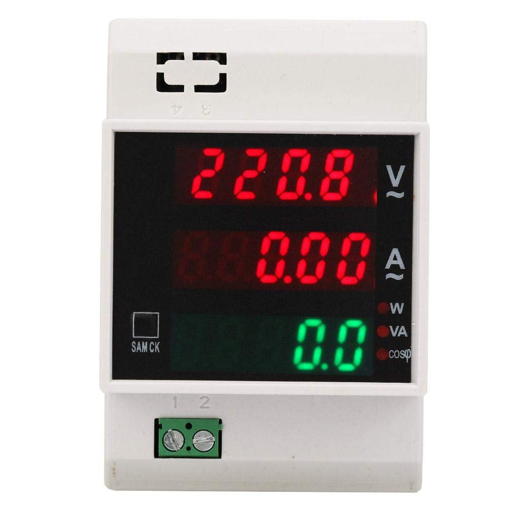 YWBL-WH Digital Energy Meter, Multi-Functional LED Active Power Meter for Measuring The AC Voltage and Current (AC80-300V)