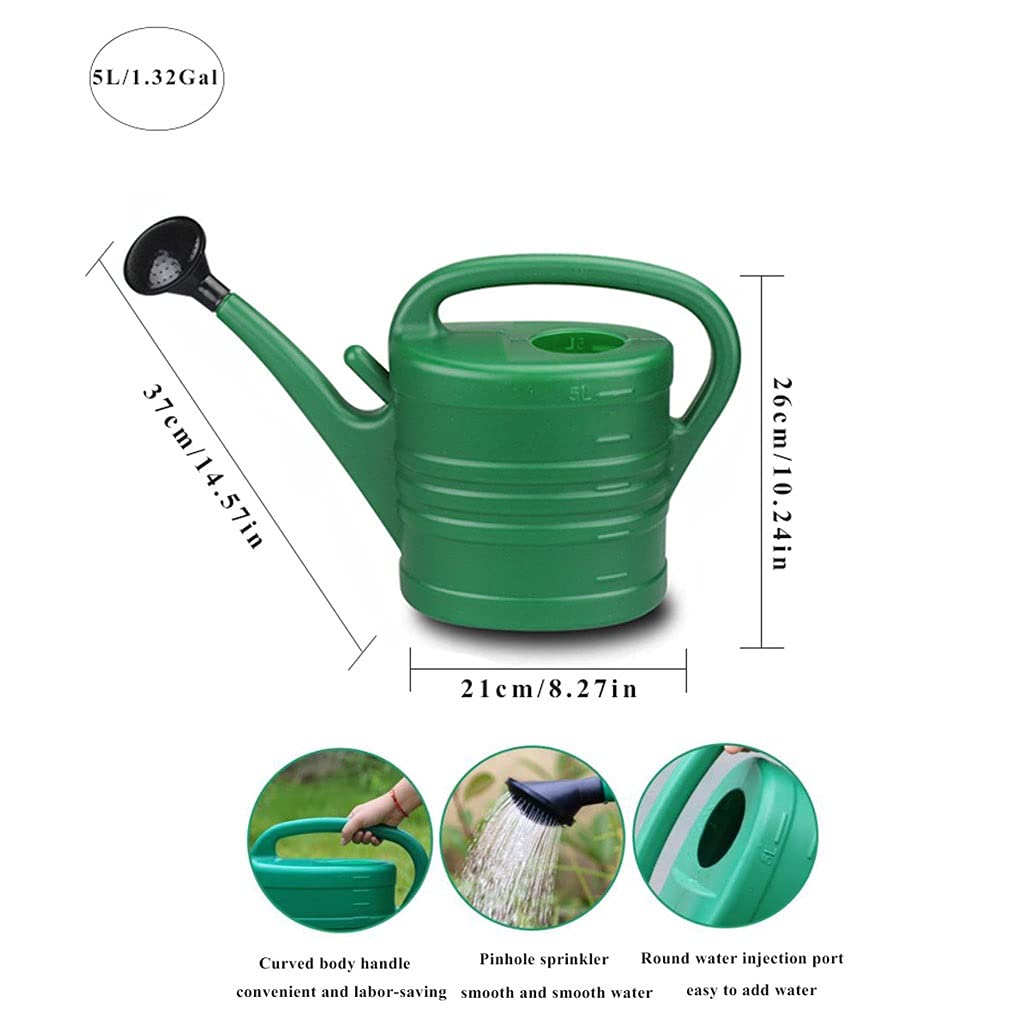Gartenbewässerung CAN 5L Haushaltsbewässerung kann große Kapazitätsgießdosen mit abnehmbarem Auslaufanlagen Gießkanne, ideal für den Innengarten (Size : 5L/1.32Gallon)