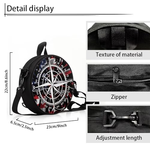 Image of Women Novelty Round Clock Shape Zippered Clock Purses for Women Tote Handbag Shoulder Bag, Gift for Mom Girlfriend
