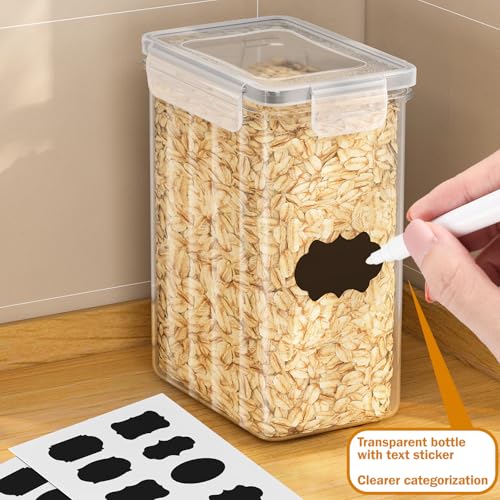 PurKeep 24 Stück luftdichte Vorratsdosen mit Deckel, BPA-frei, Küchenaufbewahrungsbehälter für Mehl, Zucker,Körner & Backzubehör, 33.6L großes 6