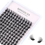Cluster Lashes Extensions, 144Pcs Individual Clusters Lashes D Curl 14mm, Wide Stem Cluster Eyelashes Soft Natural False Eyelashes DIY Eyelash Extension At Home (14mm, 144P D Curl)