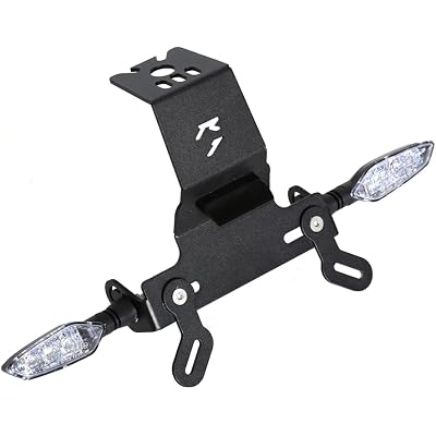 YZF R1 Fender Eliminator Kit Compatible with 2004-2015 YZF-R1 Tail Tidy License Plate Holder Bracket with Rear Turn Signals & License Plate Light (Clear)