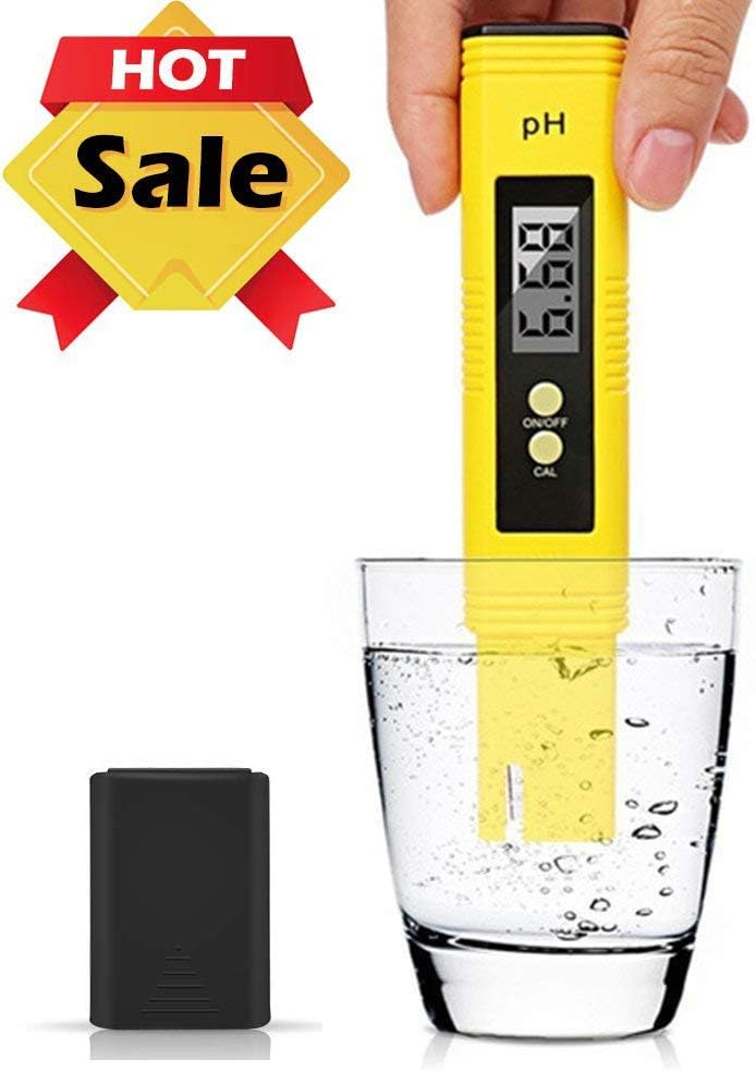 Vminno Digital PH Meter, PH Meter 0.01 PH High Accuracy Water Quality Tester with 0-14 PH Measurement Range for Household Drinking, Pool and Aquarium Water PH Tester Design with ATC … (2019)