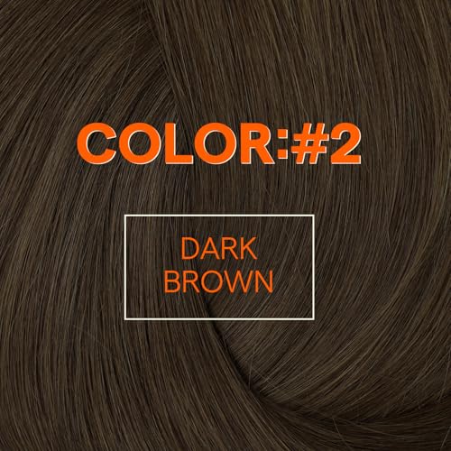 Image of Full Shine Brown Weft Hair Extensions Real Human Hair Straight Remy Hair Bundles 105G Double Weft Extensions Dark Brown Sew In Hair Extensions Human Hair Weave Extensions Hair Wefts 24 Inch