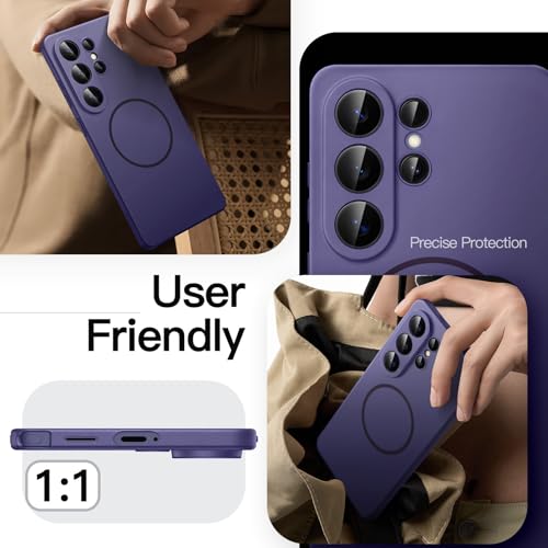 Image of JETech Magnetic Slim Cover Case for Samsung Galaxy S26 Ultra, Compatible with MagSafe, Anti-Slip Grip & Full Camera Lens Protection, Ultra-Thin Lightweight Matte Finish Phone Cover (Heron Purple)