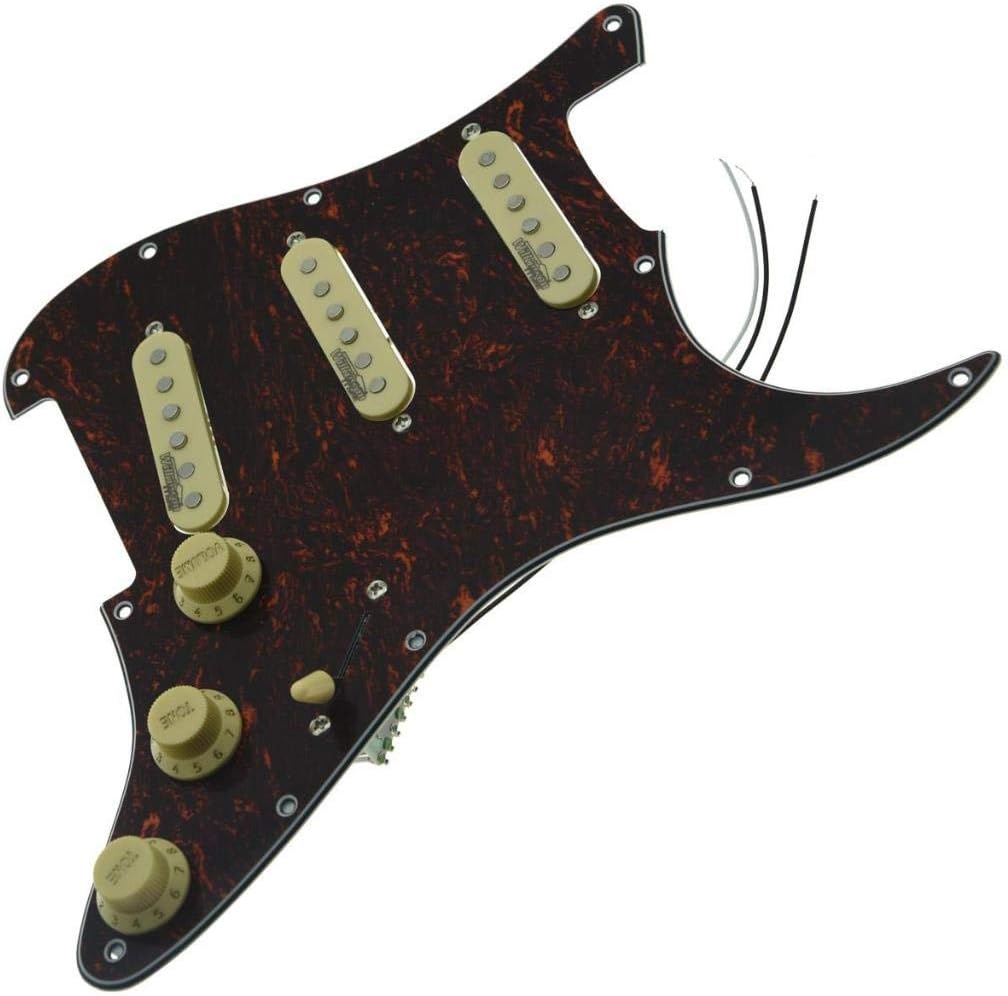 KAISH Red Tortoise Loaded Electric Guitar Pickguard Prewired Pickguard with Wilkinson Pickups for USA/Mexico FD Stratocaster