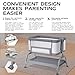 BabyBond Baby Bassinet, 3 in 1 Bassinet Bedside Sleeper with Washable Soft Mattress and Sheet, 6 Height Adjustable Bedside Crib, 4-Sided Mesh Bedside Bassinet for Baby
