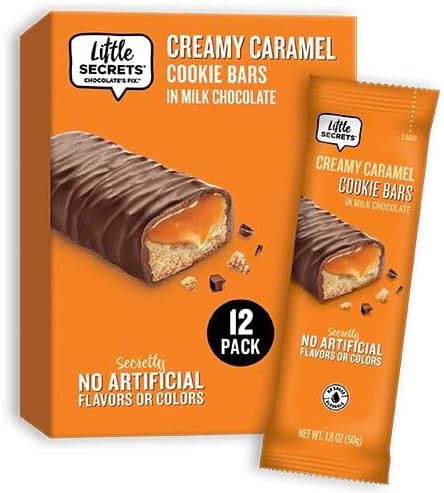 Little SecretsChocolates | 30% Less Sugar | Nothing Artificial | Guilt-Free (Cookie Bars - Milk Chocolate (12 Twin Pack Bars))