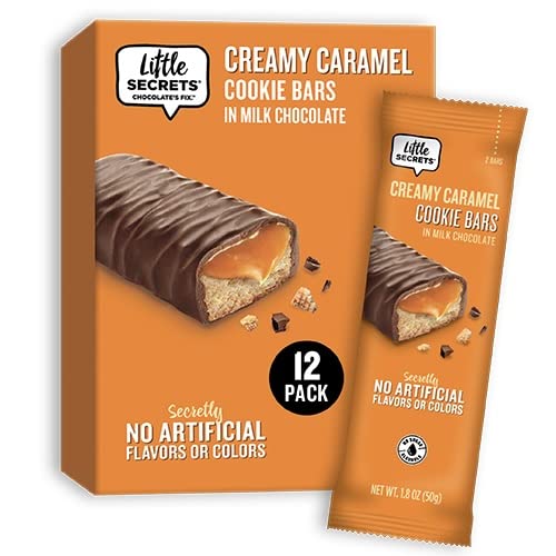Little SecretsChocolates | 30% Less Sugar | Nothing Artificial | Guilt-Free (Cookie Bars - Milk Chocolate (12 Twin Pack Bars))