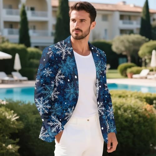 Christmas Jacket for Men Regular Fit Men's Suit Jacket for Xmas Party Wrinkle-Free Mens Sport Coats with Pockets4